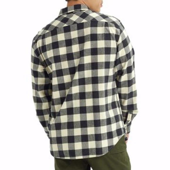 New with tags Burton Brighton Flannel Shirt Canvas Heather Buffalo Plaid Small - Picture 2 of 4